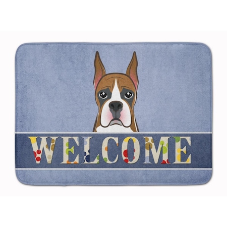 Carolines Treasures Boxer Welcome Machine Washable Memory Foam Mat BB1409RUG